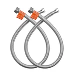 Uimoso 3/8" Comp X1/2" Faucet Supply Line Connector 24IN Braided Stainless Steel. Fixed Price $9.99.