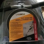 Cobra Tools 15 Ft Drain Pipe Auger With Storage Tote New Sealed Package. Fixed Price $19.95.