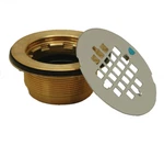 PF140NC 4-1/4" Shower Drain Strainer & 2" Brass No-caulk Bodyproflo. Fixed Price $12.96.