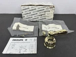 1 Delta H25PB Small Neostyle Polished Brass Lever Handle Rod Finial Replacement. Fixed Price $20.00.
