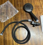 Matte Black Handheld Shower Head Hose Bathroom Replacement Set. Fixed Price $19.99.