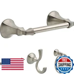 Delta Faucet Ashlyn 4-PIECE Bath Hardware Set 24 In. Towel Bar Toilet. Fixed Price $173.40.