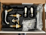 Delta 4577-CB H212CB Chrome/brass Mini-wide Bathroom Faucet Includes Handles. Fixed Price $69.99.