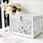 Diy White Wedding Card Box With Lock Pvc For Baby Shower Birthday Bridal. Fixed Price $31.99.