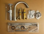 Rohl A2208LMSTN-2 Lombardia Widespread Bath Faucet No Handles W/pop-up Drain, Sn. Fixed Price $250.00.