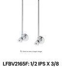 Mcguire Mfg Lav Supply Kit H2165LK 1/2" Ips X 3/8 Od, Angle Stops Chrom. Fixed Price $32.34.