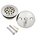 Everbilt Trip Lever Tub Overflow Plate Fits 1-1/2" & 1-7/8" Bath Shoes 865180. Fixed Price $12.95.