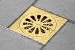 Bathroom Shower Drains With Flange & Hair Trap - Brushed Brass. Fixed Price $84.98.