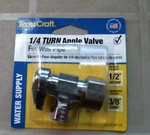 Brasscraft 1/4 Turn Angle Valve, Compression, For Wall Pipe, (G2CR19X Cd) Fs. Fixed Price $10.00.