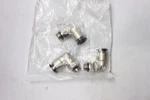 (3-PK) Aignep Swift-fit Universal Thread Swivel Elbow 10MM Tube X 1/4". Fixed Price $10.80.