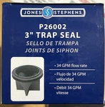 Jones Stephens P26002 3" Floor Drain Trap Seal - Black. Fixed Price $20.00.