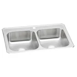 Elkay CR33221 Celebrity Ss 33" 1-HOLE Equal Double Bowl Drop-in Sink. Fixed Price $418.24.