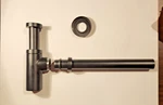 Remer 958L-NO HT32-NO Matte Black P-trap W/ Heavy Flange, Open Box. Fixed Price $25.00.