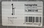 Hansgrohe 28632140 Unica 24" Shower Slide Bar - Brushed Bronze *missing Parts*. Fixed Price $99.99.