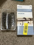 Moen 12-PK Double Shower Curtain Rings Old World Bronze SR2201OWB. Fixed Price $16.99.