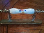 Antique 3 In. Porcelain Floral Cabinet Pull Drawer Handle Hardware- Price Drop. Fixed Price $6.09.