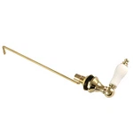 Victorian Toilet Tank Lever With Porcelain Handle - Polished Brass Finish, Class. Fixed Price $80.99.