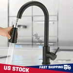 1/2 Pull Down Kitchen Faucet W/sprayer, Stainless Steel Single Handle Sink. Fixed Price $18.68.