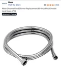 Moen A726 Hand Shower 69-INCH Metal Double Lock Hose, Chrome. Fixed Price $65.00.