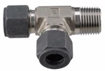 Parker 4-2-4-RBZ-SS Stainless Single Ferrule 1/8" Mnpt X 1/4" Tube Tee Fitting. Fixed Price $74.00.