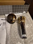 Hansgrohe Polished Gold Push Open Sink Drain Bathroom 1-1/4 Inch 50100991. Fixed Price $60.00.