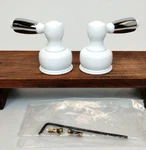 Delta H25WC Porcelain Lever Handle Set Bathroom White Chrome. Fixed Price $31.49.