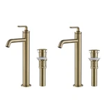 Kraus Ramus Single Handle Vessel Sink Bathroom Faucet With Popup Drain. Fixed Price $139.98.