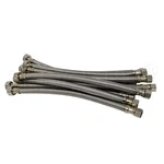 10PACK 16INCH X 3/8" Comp 1/2" Fip Faucet Hose Connector Stainless Steel Bra. Fixed Price $42.13.