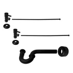 1-1/2 In. X Lavatory Supply Plumbing Line Kit Brass P-trap Matte Black. Fixed Price $137.84.