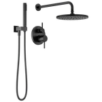 Delta Shower W/ Raincan, Hand & Valve Matte Black-certified Refurbished. Fixed Price $611.52.