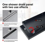 Sanitemodar Linear Shower Drain Black 40 Flat W/ Tile Insert 2 1 Panel. Fixed Price $60.75.