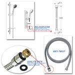 Grohe Replacement Shower Hose 70" Chrome Stainless Steel Brass Connectors 1800MM. Fixed Price $26.99.