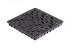 Nds 12" Catch Basin Drain Grate, Decorative Botanical Design, Black Plastic. Fixed Price $31.99.