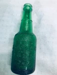Vintage Hoot-mon Ginger Beer Green Bottle Quaker City Pa Phila. Fixed Price $9.99.