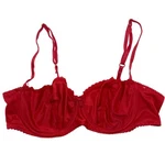 Lovable Red Underwire Bra 36C Adjustable Straps Lace Trim Satin Finish Elegant. Fixed Price $30.00.