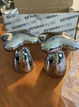 Delta GH290 Two Small Cross Handles In Chrome For Lavatory Faucets. Fixed Price $22.00.