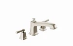 Moen Boardwalk Deck Mounted Roman Tub Filler Trim Brushed Nickel T623SRN. Fixed Price $200.00.