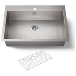 New Kohler K-3821-1-NA Vault 33 Single Basin Top-mount-under-mount 18-GAUGE Stai. Fixed Price $571.83.