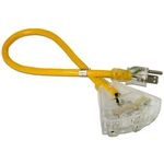 2FT Heavy Duty 12 Gauge Lighted 3 Outlet Extension Cord 2' In/outdoor Sjtw. Fixed Price $21.97.
