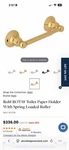 Rohl ROT18ULB Unlacquered Brass Dbi Post Sgl Toilet Paper Holder. Fixed Price $201.50.