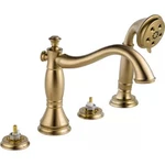 Delta T4797-CZLHP Cassidy Roman Tub Faucet Trim With Shower Handles. Fixed Price $206.54.