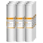 9 Pack 20" X 4.5" Big Blue Carbon Block Water Filter Whole House Cartridges M. Fixed Price $222.90.