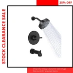 Delta 14 Series Shower Trim Kit Matte Black Single Handle Tub Faucet Set. Fixed Price $110.90.