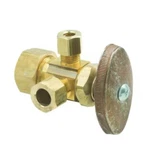 Brasscraft CR1900RX Multi Turn Dual Outlet Valve 1/2" Inlet 3/8" 1/4" Comp. Fixed Price $14.00.