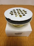 Intercon Industries Threaded Brass Grid Shower Drain, 2-1/2" Pipe, New. Fixed Price $9.99.