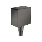 Hansgrohe Fixfit Wall Outlet Square With Check Valves, Brushed Black Chrome -. Fixed Price $122.20.