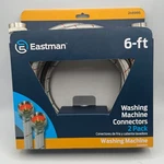 Eastman Washing Machine Connectors 2 Pack 6FT 3/4"FHTX3/4"FHTSTEEL-FLEX Hose. Fixed Price $15.00.