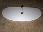 Flawless! Kohler 1032188 White Serif Toilet Tank Lid Pull & Clip - Sanitized. Fixed Price $75.00.