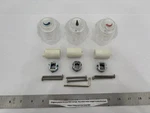 New Danco Full Set Large Acrylic Handles W/adapters - Universal 80014 + 80015. Fixed Price $20.90.