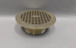 New Zurn 6" Commercial Floor Drain Nickel Bronze Brass 33181-001 4" Mnpt. Fixed Price $44.00.